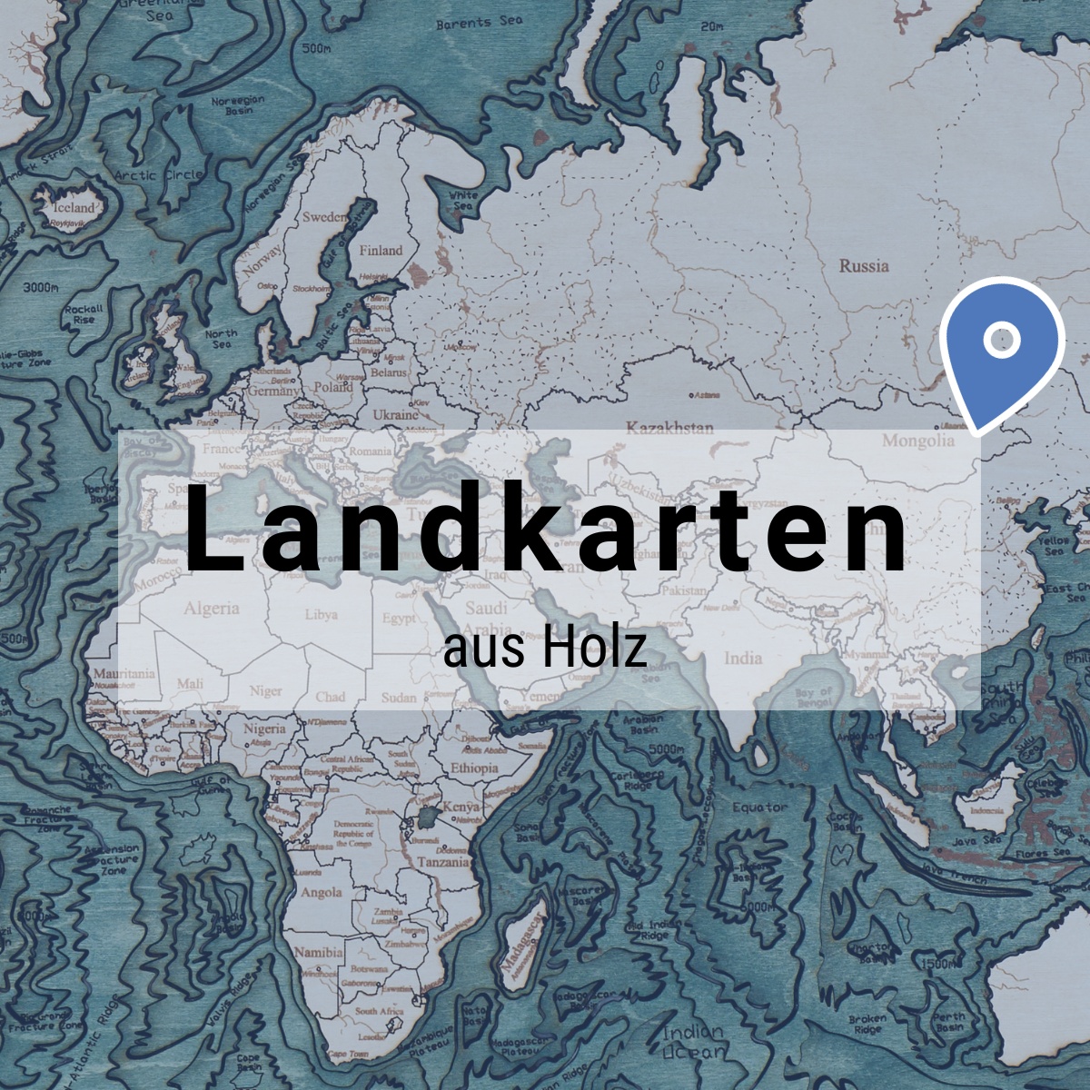 Landkarten aus Holz
